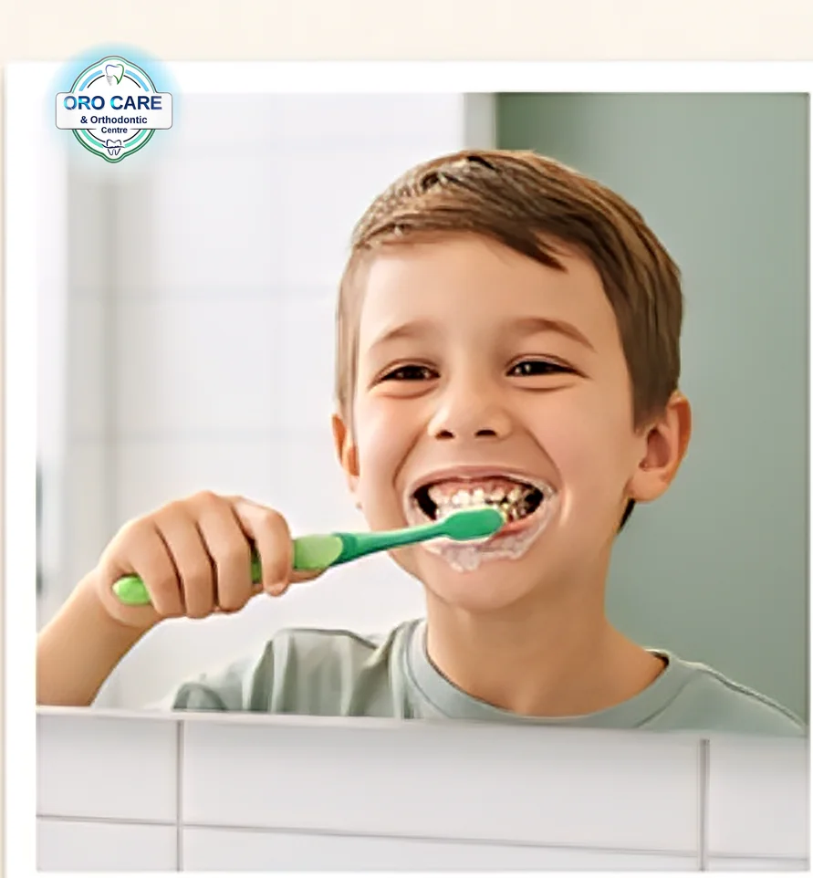 Child laughing during a gentle teeth cleaning visit